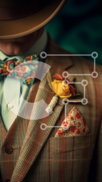 Intra Συλλεκτικό Ξύλινο Παζλ Plywood  4mm - Κομψά ντυμένη ατομική με κοστούμι με σχέδια Σε Ξύλινο Κουτί - Διαστάσεις Puzzle: 10x10 cm – 25 κομμάτια