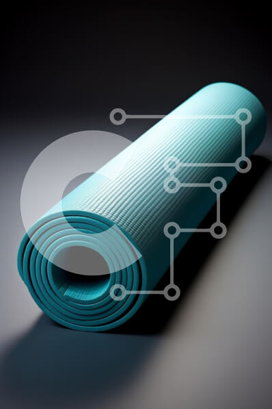 Intra Συλλεκτικό Ξύλινο Παζλ Plywood  4mm - Τυλιχτό χαλάκι γιόγκα σε φόντο κλίσης Σε Ξύλινο Κουτί - Διαστάσεις: 10x10 cm – 25 κομμάτια