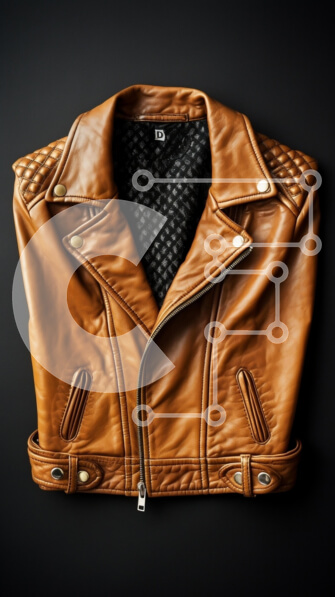 Intra Συλλεκτικό Ξύλινο Παζλ Plywood  4mm - Κομψό καφέ δερμάτινο μπουφάν Σε Ξύλινο Κουτί - Διαστάσεις Puzzle: 10x10 cm – 25 κομμάτια