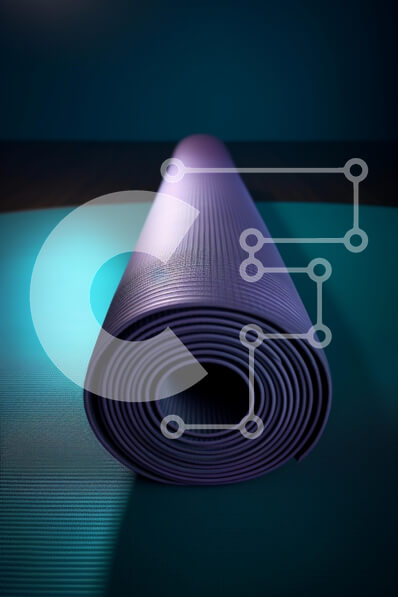 Intra Συλλεκτικό Ξύλινο Παζλ Plywood  4mm - Roll-up Yoga Mat σε γαλήνια ατμόσφαιρα Σε Ξύλινο Κουτί - Διαστάσεις Puzzle: 10x10 cm – 25 κομμάτια