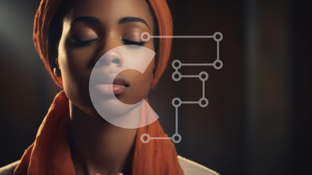 Intra Συλλεκτικό Ξύλινο Παζλ Plywood  4mm - Γαλήνιο πορτρέτο μιας γυναίκας με πορτοκαλί περιτύλιγμα κεφαλής Σε Ξύλινο Κουτί - Διαστάσεις Puzzle: 10x10 cm – 25 κομμάτια