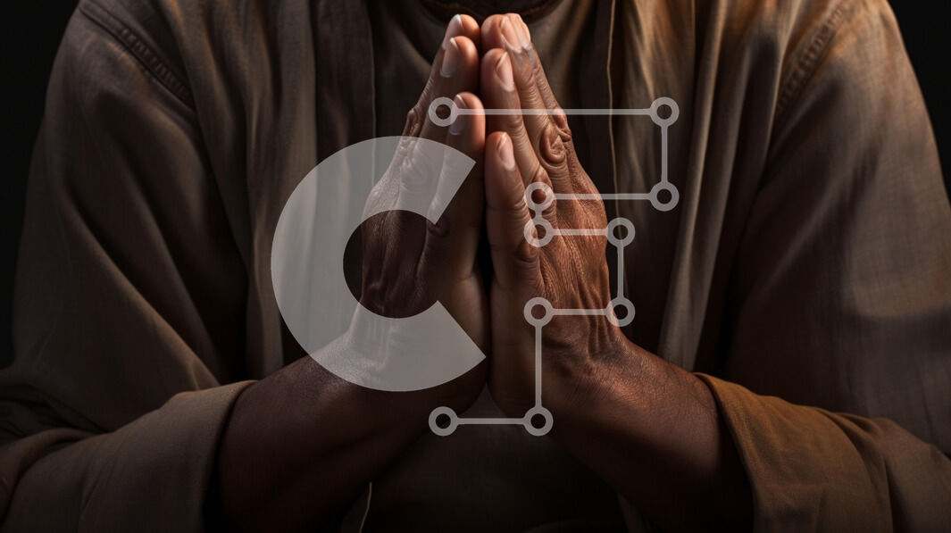 Intra Συλλεκτικό Ξύλινο Παζλ Plywood  4mm - Χέρια σε θέση προσευχής Σε Ξύλινο Κουτί - Διαστάσεις Puzzle: 10x10 cm – 25 κομμάτια