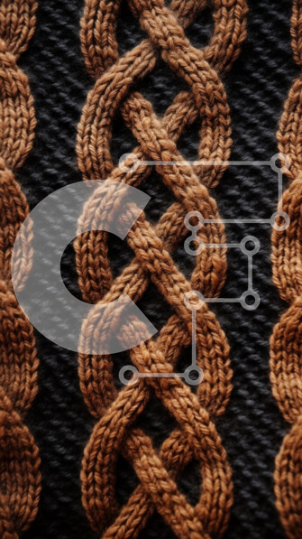 Intra Συλλεκτικό Ξύλινο Παζλ Plywood  4mm - Περίπλοκο πλεκτό σχέδιο σε καφέ και μαύρο Σε Ξύλινο Κουτί - Διαστάσεις Puzzle: 10x10 cm – 25 κομμάτια