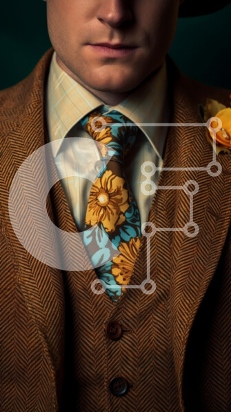 Intra Συλλεκτικό Ξύλινο Παζλ Plywood  4mm - Vintage πορτρέτο μόδας Σε Ξύλινο Κουτί - Διαστάσεις Puzzle: 10x10 cm – 25 κομμάτια