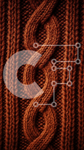 Intra Συλλεκτικό Ξύλινο Παζλ Plywood  4mm - Περίπλοκο πλεκτό ύφασμα σε πορτοκαλί χρώμα Σε Ξύλινο Κουτί - Διαστάσεις Puzzle: 10x10 cm – 25 κομμάτια