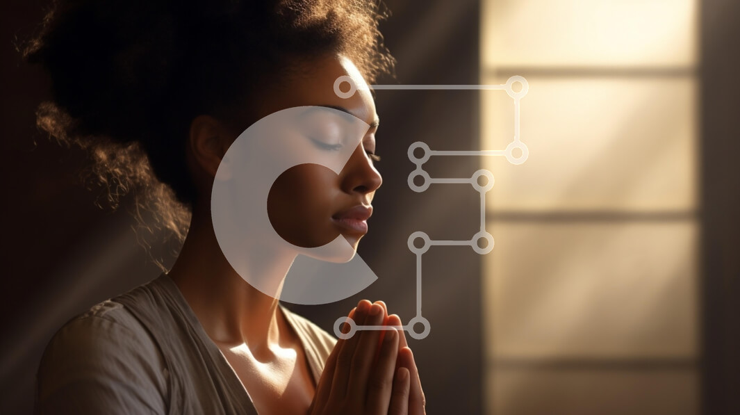 Intra Συλλεκτικό Ξύλινο Παζλ Plywood  4mm - Γυναίκα σε προσευχή με απαλό φως Σε Ξύλινο Κουτί - Διαστάσεις Puzzle: 10x10 cm – 25 κομμάτια