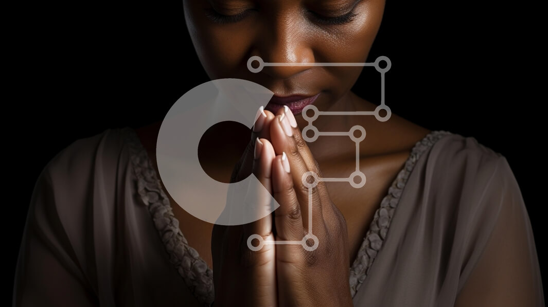 Intra Συλλεκτικό Ξύλινο Παζλ Plywood  4mm - Γυναίκα που προσεύχεται σε ενατένιση Σε Ξύλινο Κουτί - Διαστάσεις Puzzle: 10x10 cm – 25 κομμάτια