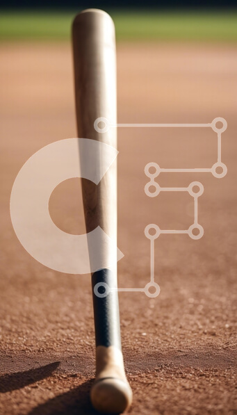 Intra Συλλεκτικό Ξύλινο Παζλ Plywood  4mm - Ξύλινο ρόπαλο του μπέιζμπολ σε ένα χωμάτινο γήπεδο Σε Ξύλινο Κουτί - Διαστάσεις Puzzle: 10x10 cm – 25 κομμάτια