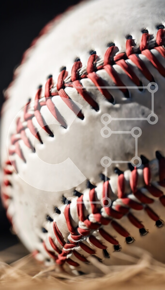 Intra Συλλεκτικό Ξύλινο Παζλ Plywood  4mm - Κοντινό πλάνο ενός μπέιζμπολ Σε Ξύλινο Κουτί - Διαστάσεις Puzzle: 10x10 cm – 25 κομμάτια