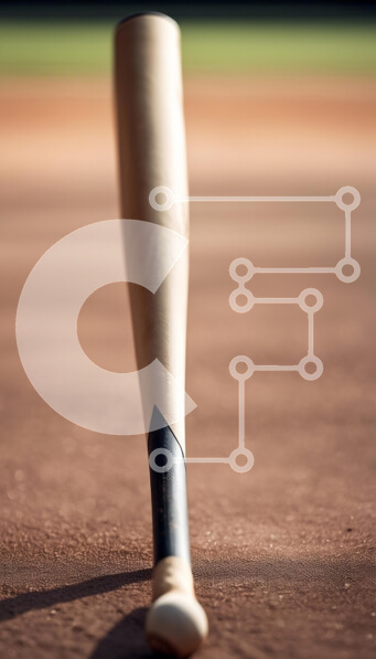 Intra Συλλεκτικό Ξύλινο Παζλ Plywood  4mm - Ρόπαλο του μπέιζμπολ σε ένα χωμάτινο γήπεδο Σε Ξύλινο Κουτί - Διαστάσεις Puzzle: 10x10 cm – 25 κομμάτια