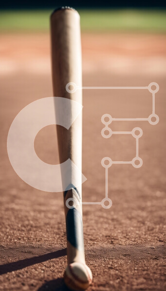 Intra Συλλεκτικό Ξύλινο Παζλ Plywood  4mm - Ξύλινο ρόπαλο του μπέιζμπολ στο αμμώδες γήπεδο του μπέιζμπολ Σε Ξύλινο Κουτί - Διαστάσεις Puzzle: 10x10 cm – 25 κομμάτια