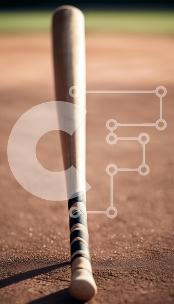 Intra Συλλεκτικό Ξύλινο Παζλ Plywood  4mm - Ρόπαλο του μπέιζμπολ στο γήπεδο του μπέιζμπολ Σε Ξύλινο Κουτί - Διαστάσεις Puzzle: 10x10 cm – 25 κομμάτια