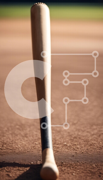 Intra Συλλεκτικό Ξύλινο Παζλ Plywood  4mm - Ξύλινο ρόπαλο του μπέιζμπολ σε χωμάτινο γήπεδο Σε Ξύλινο Κουτί - Διαστάσεις Puzzle: 10x10 cm – 25 κομμάτια