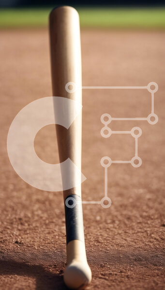 Intra Συλλεκτικό Ξύλινο Παζλ Plywood  4mm - Ξύλινο ρόπαλο του μπέιζμπολ στο αμμώδες γήπεδο Σε Ξύλινο Κουτί - Διαστάσεις Puzzle: 10x10 cm – 25 κομμάτια