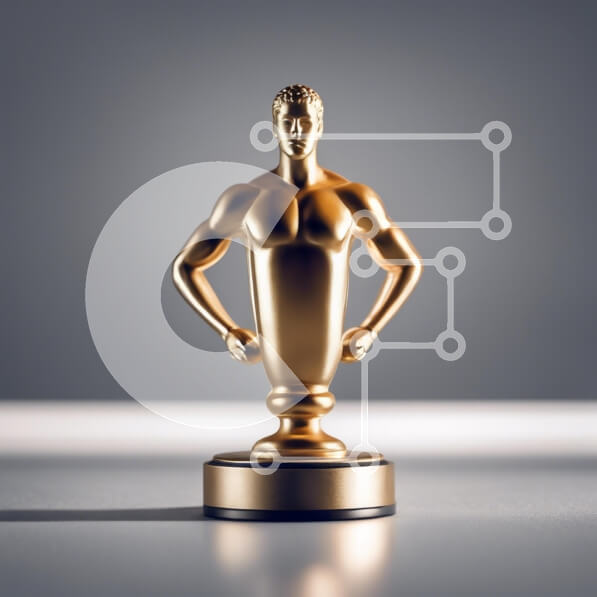 Intra Συλλεκτικό Ξύλινο Παζλ Plywood  4mm - Αγαλματίδιο Χρυσό Τρόπαιο Σε Ξύλινο Κουτί - Διαστάσεις: 10x10 cm – 25 κομμάτια