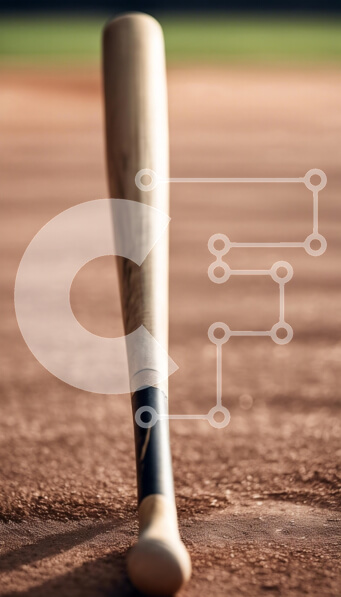 Intra Συλλεκτικό Ξύλινο Παζλ Plywood  4mm - Ξύλινο ρόπαλο του μπέιζμπολ στο αμμώδες γήπεδο του μπέιζμπολ Σε Ξύλινο Κουτί - Διαστάσεις Puzzle: 10x10 cm – 25 κομμάτια