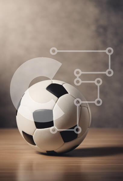 Intra Συλλεκτικό Ξύλινο Παζλ Plywood  4mm - Μπάλα ποδοσφαίρου σε ξύλινη επιφάνεια Σε Ξύλινο Κουτί - Διαστάσεις Puzzle: 10x10 cm – 25 κομμάτια