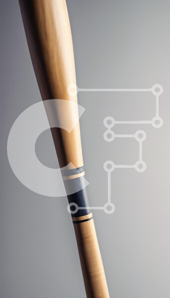 Intra Συλλεκτικό Ξύλινο Παζλ Plywood  4mm - Κοντινό πλάνο ξύλινο ρόπαλο του μπέιζμπολ Σε Ξύλινο Κουτί - Διαστάσεις: 10x10 cm – 25 κομμάτια