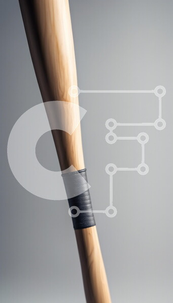 Intra Συλλεκτικό Ξύλινο Παζλ Plywood  4mm - Ξύλινο ρόπαλο του μπέιζμπολ με δερμάτινη λαβή Σε Ξύλινο Κουτί - Διαστάσεις: 10x10 cm – 25 κομμάτια