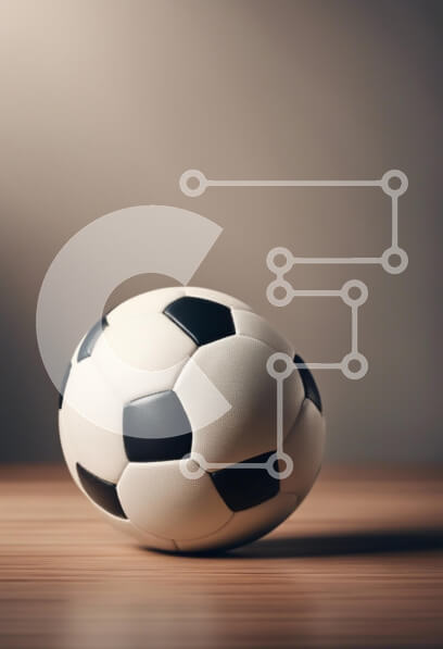 Intra Συλλεκτικό Ξύλινο Παζλ Plywood  4mm - Μπάλα ποδοσφαίρου σε ξύλινη επιφάνεια Σε Ξύλινο Κουτί - Διαστάσεις Puzzle: 10x10 cm – 25 κομμάτια