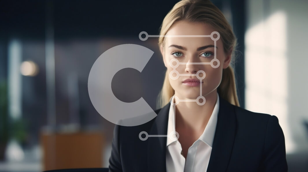 Intra Συλλεκτικό Ξύλινο Παζλ Plywood  4mm - Βέβαιη επιχειρηματίας σε ένα σύγχρονο γραφείο Σε Ξύλινο Κουτί - Διαστάσεις Puzzle: 10x10 cm – 25 κομμάτια