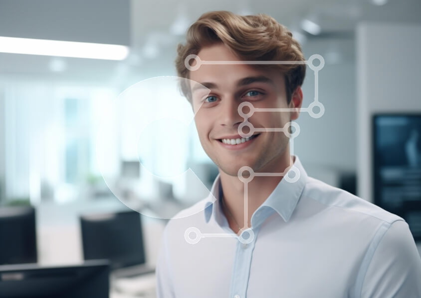 Intra Συλλεκτικό Ξύλινο Παζλ Plywood  4mm - Νέος επαγγελματίας στο σύγχρονο γραφείο Σε Ξύλινο Κουτί - Διαστάσεις Puzzle: 10x10 cm – 25 κομμάτια