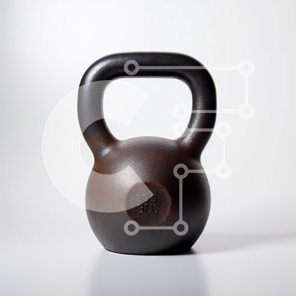 Intra Συλλεκτικό Ξύλινο Παζλ Plywood  4mm - Kettlebell σε λευκό φόντο Σε Ξύλινο Κουτί - Διαστάσεις: 10x10 cm – 25 κομμάτια