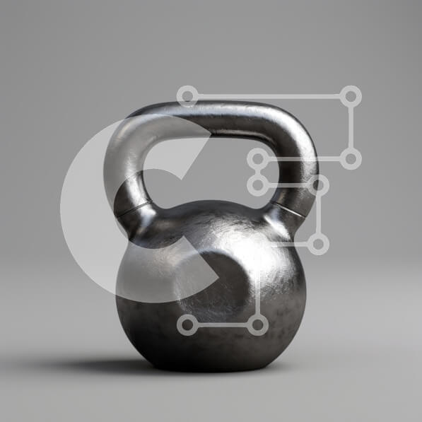 Intra Συλλεκτικό Ξύλινο Παζλ Plywood  4mm - Κομψό μεταλλικό Kettlebell σε ουδέτερο φόντο Σε Ξύλινο Κουτί - Διαστάσεις: 10x10 cm – 25 κομμάτια