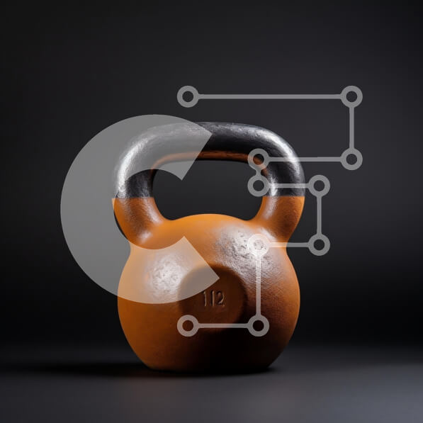 Intra Συλλεκτικό Ξύλινο Παζλ Plywood  4mm - 112 κιλά Kettlebell σε σκούρο φόντο Σε Ξύλινο Κουτί - Διαστάσεις: 10x10 cm – 25 κομμάτια