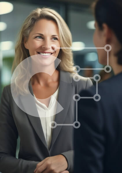 Intra Συλλεκτικό Ξύλινο Παζλ Plywood  4mm - Επαγγελματίας γυναίκα που χαμογελά σε ένα σύγχρονο γραφείο Σε Ξύλινο Κουτί - Διαστάσεις Puzzle: 10x10 cm – 25 κομμάτια