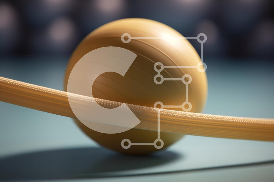 Intra Συλλεκτικό Ξύλινο Παζλ Plywood  4mm - Κίτρινη μπάλα άσκησης με κορδέλα με υφή Σε Ξύλινο Κουτί - Διαστάσεις: 10x10 cm – 25 κομμάτια