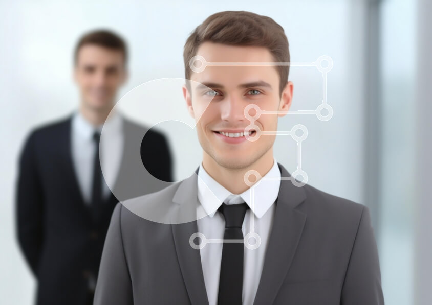 Intra Συλλεκτικό Ξύλινο Παζλ Plywood  4mm - Επαγγελματίες επιχειρήσεων σε ένα σύγχρονο περιβάλλον γραφείου Σε Ξύλινο Κουτί - Διαστάσεις Puzzle: 10x10 cm – 25 κομμάτια