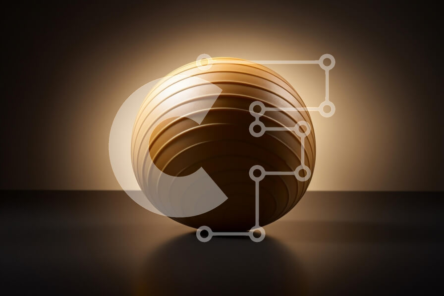 Intra Συλλεκτικό Ξύλινο Παζλ Plywood  4mm - Φωτιζόμενη σφαίρα με ομόκεντρες αυλακώσεις Σε Ξύλινο Κουτί - Διαστάσεις: 10x10 cm – 25 κομμάτια