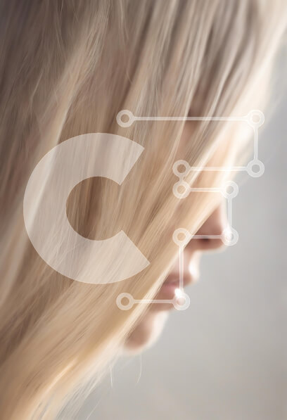 Intra Συλλεκτικό Ξύλινο Παζλ Plywood  4mm - Κοντινό πλάνο προφίλ με ξανθά μαλλιά Σε Ξύλινο Κουτί - Διαστάσεις Puzzle: 10x10 cm – 25 κομμάτια