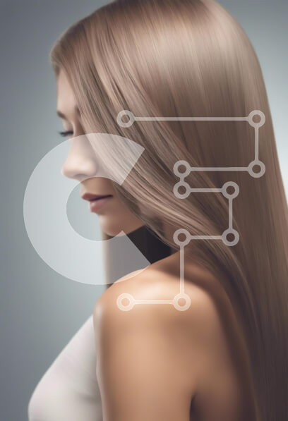 Intra Συλλεκτικό Ξύλινο Παζλ Plywood  4mm - Προφίλ μιας γυναίκας με όμορφα μαλλιά Σε Ξύλινο Κουτί - Διαστάσεις Puzzle: 10x10 cm – 25 κομμάτια