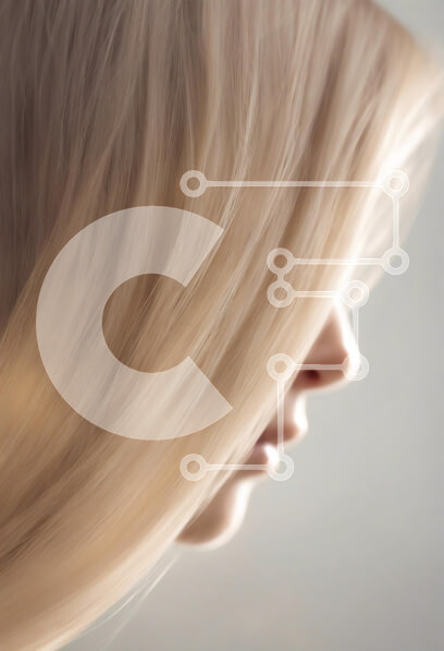 Intra Συλλεκτικό Ξύλινο Παζλ Plywood  4mm - Κοντινό προφίλ με μακριά ξανθά μαλλιά Σε Ξύλινο Κουτί - Διαστάσεις Puzzle: 10x10 cm – 25 κομμάτια