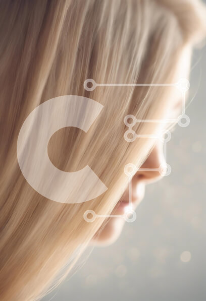 Intra Συλλεκτικό Ξύλινο Παζλ Plywood  4mm - Κοντινό πλάνο του προφίλ ξανθών μαλλιών Σε Ξύλινο Κουτί - Διαστάσεις Puzzle: 10x10 cm – 25 κομμάτια