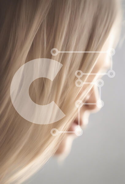 Intra Συλλεκτικό Ξύλινο Παζλ Plywood  4mm - Κοντινό πλάνο ξανθά μαλλιά και προφίλ Σε Ξύλινο Κουτί - Διαστάσεις Puzzle: 10x10 cm – 25 κομμάτια