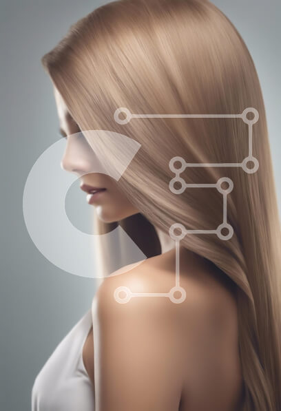 Intra Συλλεκτικό Ξύλινο Παζλ Plywood  4mm - Κομψό προφίλ γυναίκας με μακριά ξανθά μαλλιά Σε Ξύλινο Κουτί - Διαστάσεις Puzzle: 10x10 cm – 25 κομμάτια