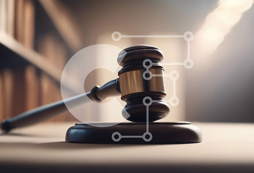 Intra Συλλεκτικό Ξύλινο Παζλ Plywood  4mm - Gavel σε μια ρύθμιση αίθουσας δικαστηρίου Σε Ξύλινο Κουτί - Διαστάσεις: 10x10 cm – 25 κομμάτια