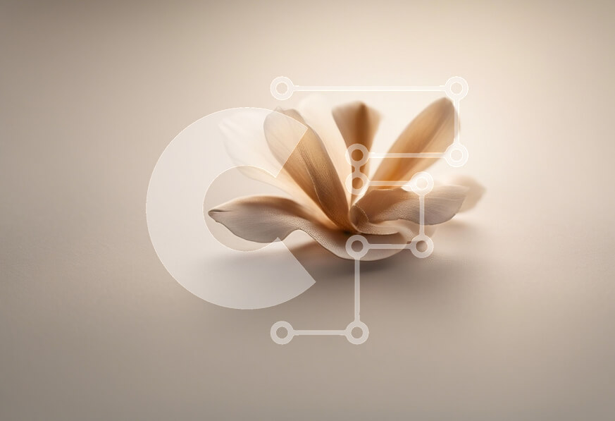 Intra Συλλεκτικό Ξύλινο Παζλ Plywood  4mm - Κομψό λουλούδι σε ανοιχτόχρωμο φόντο Σε Ξύλινο Κουτί - Διαστάσεις Puzzle: 10x10 cm – 25 κομμάτια