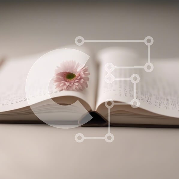 Σετ των 2 Intra Συλλεκτικό Ξύλινο Παζλ Plywood  4mm - Ανοιχτό βιβλίο με ροζ λουλούδι Σε Ξύλινο Κουτί - Διαστάσεις: 10x10 cm – 25 κομμάτια