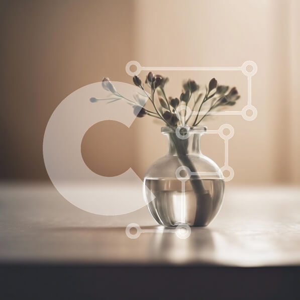 Σετ των 2 Intra Συλλεκτικό Ξύλινο Παζλ Plywood  4mm - Κομψό γυάλινο βάζο με λουλούδια Σε Ξύλινο Κουτί - Διαστάσεις: 10x10 cm – 25 κομμάτια