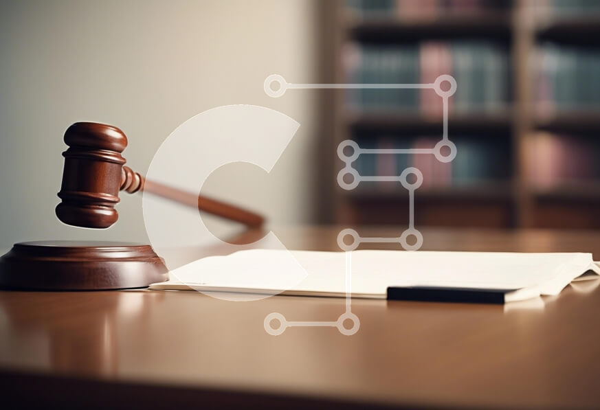 Intra Συλλεκτικό Ξύλινο Παζλ Plywood  4mm - Gavel και νομικό έγγραφο στο γραφείο Σε Ξύλινο Κουτί - Διαστάσεις Puzzle: 10x10 cm – 25 κομμάτια