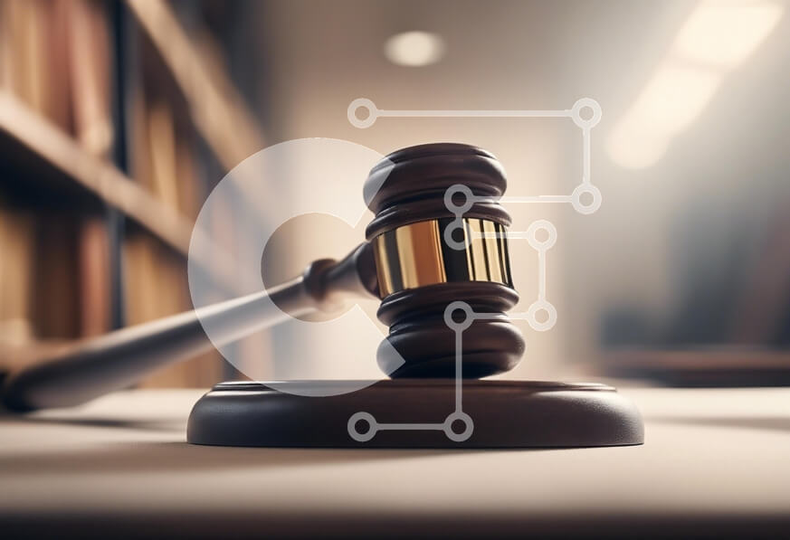 Intra Συλλεκτικό Ξύλινο Παζλ Plywood  4mm - Gavel που συμβολίζει τη δικαιοσύνη σε ένα νομικό πλαίσιο Σε Ξύλινο Κουτί - Διαστάσεις Puzzle: 10x10 cm – 25 κομμάτια