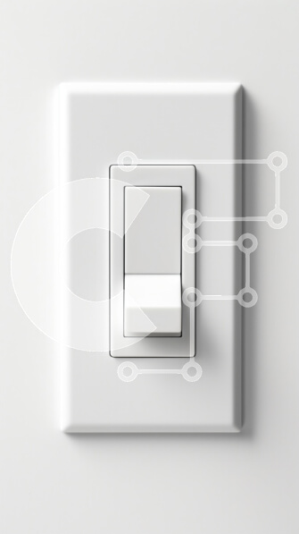 Intra Συλλεκτικό Ξύλινο Παζλ Plywood  4mm - Μινιμαλιστικός διακόπτης λευκού φωτός Σε Ξύλινο Κουτί - Διαστάσεις Puzzle: 10x10 cm – 25 κομμάτια