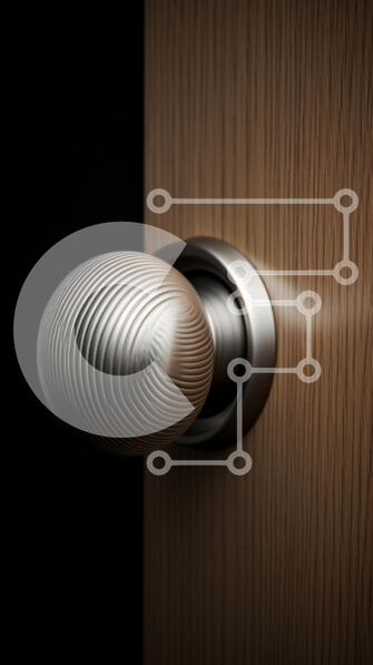 Intra Συλλεκτικό Ξύλινο Παζλ Plywood  4mm - Μοντέρνο χερούλι πόρτας με ανάγλυφη σχεδίαση Σε Ξύλινο Κουτί - Διαστάσεις Puzzle: 10x10 cm – 25 κομμάτια