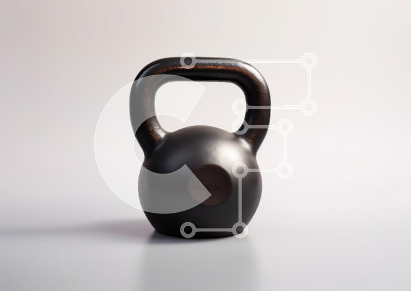 Intra Συλλεκτικό Ξύλινο Παζλ Plywood  4mm - Kettlebell σε μινιμαλιστικό φόντο Σε Ξύλινο Κουτί - Διαστάσεις: 10x10 cm – 25 κομμάτια