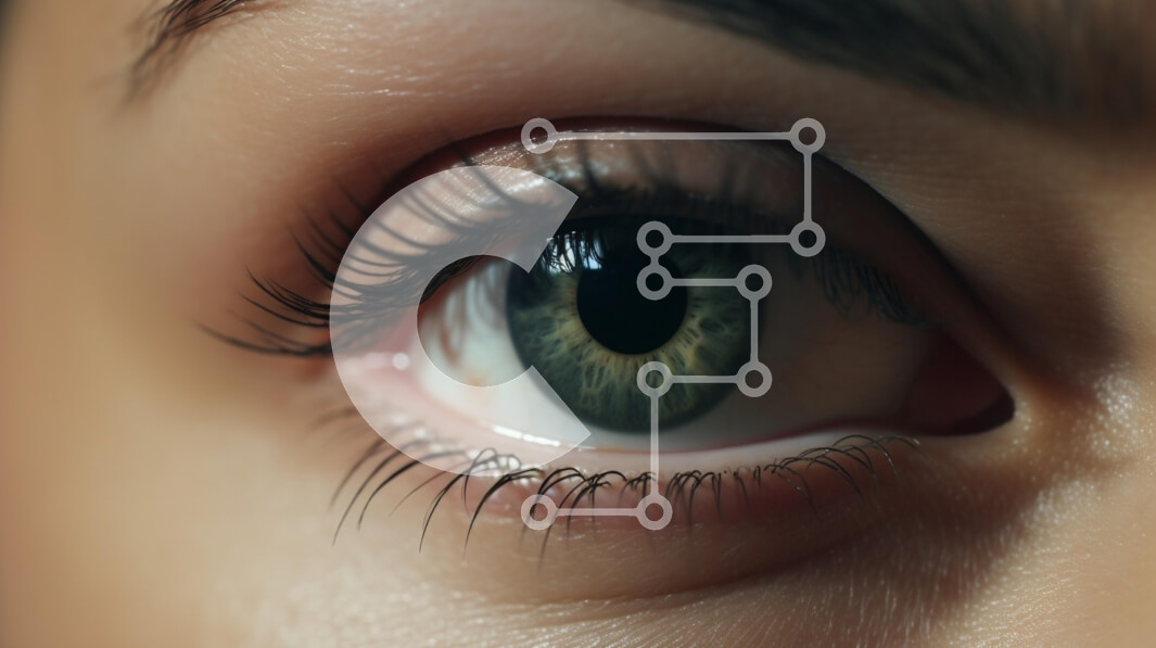 Intra Συλλεκτικό Ξύλινο Παζλ Plywood  4mm - Κοντινό πλάνο ενός όμορφου ματιού με μοναδικά σχέδια ίριδας Σε Ξύλινο Κουτί - Διαστάσεις Puzzle: 10x10 cm – 25 κομμάτια