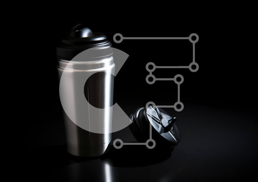 Intra Συλλεκτικό Ξύλινο Παζλ Plywood  4mm - Κομψό ποτήρι από ανοξείδωτο ατσάλι με μαύρο καπάκι Σε Ξύλινο Κουτί - Διαστάσεις: 10x10 cm – 25 κομμάτια